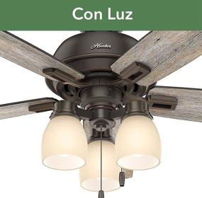 img 2 attached to 🔸 52-inch Hunter Donegan Indoor Ceiling Fan with LED Lights and Pull Chain Control in Onyx Bengal