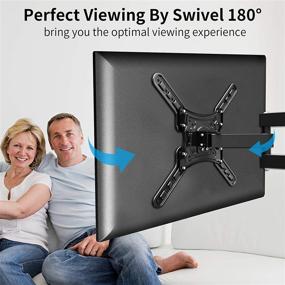 img 3 attached to 📺 Everstone TV Wall Mount Bracket: Tilting Swivel Extension for 28"-60" TVs, VESA 400mm, up to 80lbs