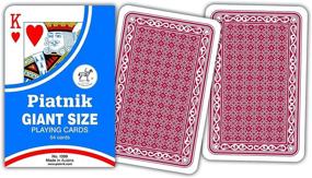 img 1 attached to 🃏 Giant Playing Cards by Piatnik: A Jumbo-Sized Deck of Fun!