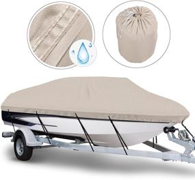 img 4 attached to NorthCaptain 600D Waterproof Boat Cover for 17-19 ft V-Hull and Tri-Hull Runabouts - Trailerable