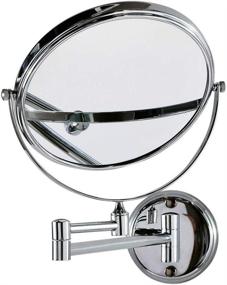 img 2 attached to 🔍 CRW 10x Magnifying Makeup Mirrors Wall Mount - Dual Sided Bathroom Magnification Vanity Mirror for Flexible Use - 360 Degree Swivel, 8 Inch, Chrome Finish