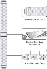 img 3 attached to 📿 Stainless Steel Metal Replacement Strap for Fitbit Inspire HR/ Fitbit Inspire 2 Bands - Aresh Compatible with Fitbit Inspire 2/Fitbit Inspire/Fitbit Inspire HR Fitness Tracker (Silver)