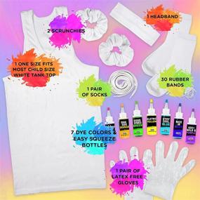 img 1 attached to 🎨 Fashion Angels Tie Dye Super Set: All-in-One DIY Tie Dye Kit for Kids - Complete with Latex Gloves, Non-Toxic Dyes, Rubber Bands, and 6 Exciting Projects – Just Add Water! Recommended for Ages 8 and Up