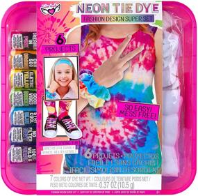 img 4 attached to 🎨 Fashion Angels Tie Dye Super Set: All-in-One DIY Tie Dye Kit for Kids - Complete with Latex Gloves, Non-Toxic Dyes, Rubber Bands, and 6 Exciting Projects – Just Add Water! Recommended for Ages 8 and Up
