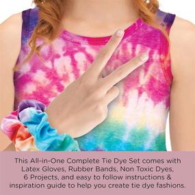 img 3 attached to 🎨 Fashion Angels Tie Dye Super Set: All-in-One DIY Tie Dye Kit for Kids - Complete with Latex Gloves, Non-Toxic Dyes, Rubber Bands, and 6 Exciting Projects – Just Add Water! Recommended for Ages 8 and Up