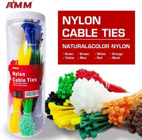 img 3 attached to 🔒 AMM 1000-Pack Assorted Cable Ties - Contains 4, 6, 8 & 10-Inch Sizes - Convenient Plastic Canister - Easy Storage & Portability - Ideal Gift Packaging