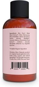img 2 attached to 🌹 Organic Rose Water Facial Toner with Witch Hazel, Vitamin C & Aloe Vera - Clears Skin, Minimizes Pores, Hydrates & Balances pH - Chemical-Free 4oz - Christina Moss Naturals