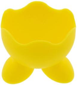 img 1 attached to 🥚 Colorful Set of 5 Silicone Egg Cup Holders - Dishwasher Safe Serving Cups