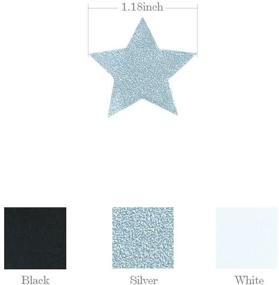 img 2 attached to 🌟 200pcs 1.2 inch Black, White & Silver Twinkle Little Stars Confetti for Wedding, Birthday Theme Parties – Glitter Paper Table Scatter Decorations, Party Favor