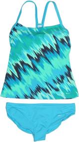 img 2 attached to Nike Tankini Athletic Two Piece Swimsuit Women's Clothing