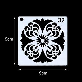 img 3 attached to 🎨 36 PCS Mandala Stencils Set, Reusable Template Painting Stencils for DIY Art, Crafts, Scrapbook Projects