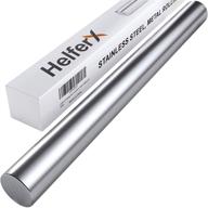 🥖 helferx 15-inch stainless steel rolling pin for enhanced baking - ideal for fondant, dumpling, ravioli, and pizza dough logo