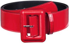 img 2 attached to Moonsix Patent Leather Grommet Buckle Women's Accessories for Belts