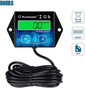 img 3 attached to Runleader Digital Tach/Hour Meter: Green Backlight Display for Lawn Mowers, Leaf Blowers, Compressors, Snowmobiles & More