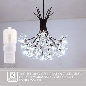 img 3 attached to 💡 Dimmable Daylight Velouer Chandelier Lighting