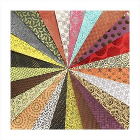 img 3 attached to 🎨 Vibrant Paperhues Foil Fancy Collection: 12x12" Handmade Scrapbook Papers - 24 Sheets