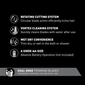 img 3 attached to 👃 Panasonic ER-GN30-H: Men's Wet Dry Nose & Ear Hair Trimmer with Hypoallergenic Dual Edge Blade