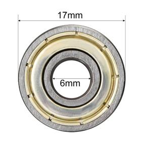 img 1 attached to Uxcell Groove Bearing with Double Bearings for Enhanced Power Transmission and Bearing Performance