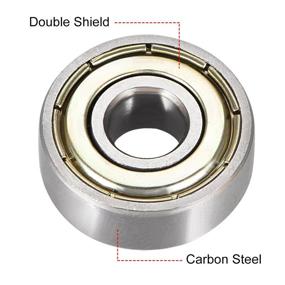 img 3 attached to Uxcell Groove Bearing with Double Bearings for Enhanced Power Transmission and Bearing Performance