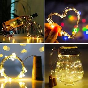 img 2 attached to 🌻 Enhance Your Garden, Wedding, Christmas & Party Décor with Betus 10 Pack Wine Bottles Cork String Lights - Battery Powered, Warm Light - 10 LEDs/3 Ft - Packs of 10