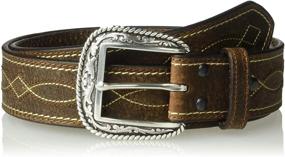 img 1 attached to 🐎 Ariat Diamond Stitch Center Brown: Luxurious Style and Unmatched Durability for Discerning Riders