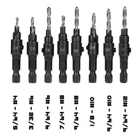 img 2 attached to Практичный набор сверл с зенковкой из 5 штук для точного сверления и отделки