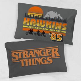 img 2 attached to 🛏️ Stranger Things Hawkins 85 Pillowcase - Double-Sided Super Soft Bedding for Kids (Official Netflix Product) by Jay Franco