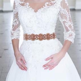 img 1 attached to 🏻 Yanstar Wedding Belt: Dazzling Rhinestone Crystal & Pearl Bridal Sashes