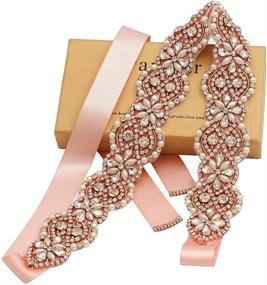 img 4 attached to 🏻 Yanstar Wedding Belt: Dazzling Rhinestone Crystal & Pearl Bridal Sashes