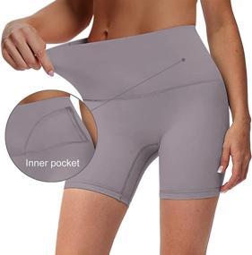 img 3 attached to Womens Workout Running Stretch Leggings Sports & Fitness
