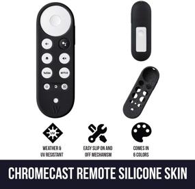 img 3 attached to 💡 Wasserstein Silicone Skin: Reliable Protection for Chromecast with Google TV Remote Control (Black)