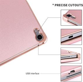 img 1 attached to 📷 Ultra Slim Hard Shell Folio Stand Smart Cover with Backlit Bluetooth Keyboard for iPad Pro 11 inch 2018 Tablet - Rose Gold