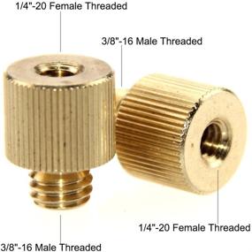 img 3 attached to 🔌 CAMVATE 1/4"-20 Female to 3/8"-16 Male Adapter Post (2 Pieces) for Product Compatibility