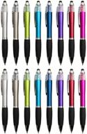 🖊️ misibao stylus pens for touch screens with crystals - medium point pens for women and kids, ipad compatible - black ink, comfort grip - 5 refills included (style1 16-count) logo