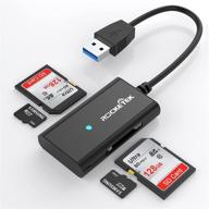 📸 rocketek usb 3.0 sd card reader with 4 slots – simultaneously read sdxc/sdhc/uhs-i & micro sd cards logo