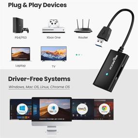 img 1 attached to 📸 Rocketek USB 3.0 SD Card Reader with 4 Slots – Simultaneously Read SDXC/SDHC/UHS-I & Micro SD Cards