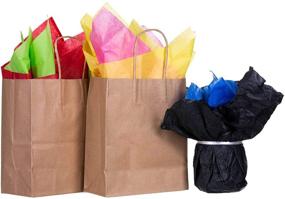 img 1 attached to 🛍️ 50 Оптовых бумажных подарочных сумок Kraft с ручками - 6,25 х 3,5 х 8 дюймов - Идеально подходят для шоппинга, упаковки, розничной торговли, вечеринок, ремесел, подарков, свадеб, переработки, бизнеса, веселых подарков и товаров - Коричневые