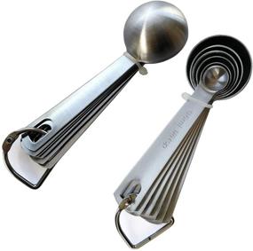 img 2 attached to 🥄 Premium Stainless Steel Measuring Spoons Set: 6-Piece kit for Dry and Liquid Ingredients