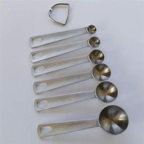 img 1 attached to 🥄 Premium Stainless Steel Measuring Spoons Set: 6-Piece kit for Dry and Liquid Ingredients