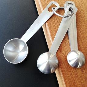 img 3 attached to 🥄 Premium Stainless Steel Measuring Spoons Set: 6-Piece kit for Dry and Liquid Ingredients