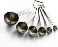 🥄 premium stainless steel measuring spoons set: 6-piece kit for dry and liquid ingredients logo