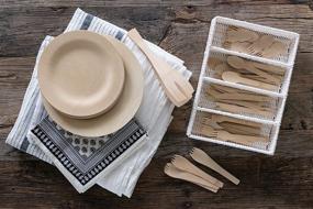 img 3 attached to 🌿 BAMBU – 9” Bamboo Veneerware Disposable Plates, Pack of 8 – Compostable & Eco-Friendly - Perfect for All Occasions – 100% Natural