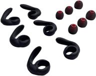 🎧 enhance comfort and stability with budlock earphone soft silicone sport grips - perfect replacement earbud tips for in-ear and ear canal earbuds (3black-lms) logo