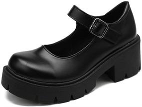 img 4 attached to AOSPHIRAYLIAN Womens Gothic Platform Uniform Women's Shoes in Pumps
