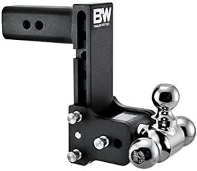 img 1 attached to 🚚 Вертлюжные прицепные крюки B&W Trailer Hitches Tow & Stow - 2.5" приемник, Трехшариковый (1-7/8" x 2" x 2-5/16"), 7" опускание, 14,500 фунтов общей массы - TS20049B: Идеальное решение для буксировки