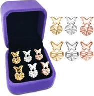 🦋 hypoallergenic 925 sterling silver earring back lifters - set of 3 pairs, adjustable secure backings for women, earring lifts for ear lobe support, includes jewelry case (butterfly design) logo