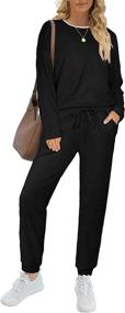 img 4 attached to 👚 DOFAOO 2 Piece Lounge Sets: Stylish SweatSuit for Women's Casual Jogging Suits