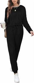 img 3 attached to 👚 DOFAOO 2 Piece Lounge Sets: Stylish SweatSuit for Women's Casual Jogging Suits