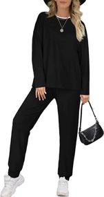 img 2 attached to 👚 DOFAOO 2 Piece Lounge Sets: Stylish SweatSuit for Women's Casual Jogging Suits