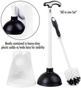 img 3 attached to Enhanced Toilet Bowl Brush & Plunger Combo Set by Fuller Brush 391 with Caddy